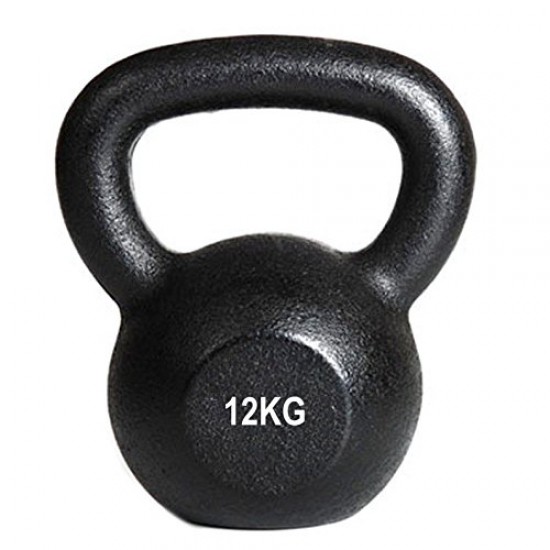 KETTLEBELL 12KG BLACK MAT OPTIMUM 