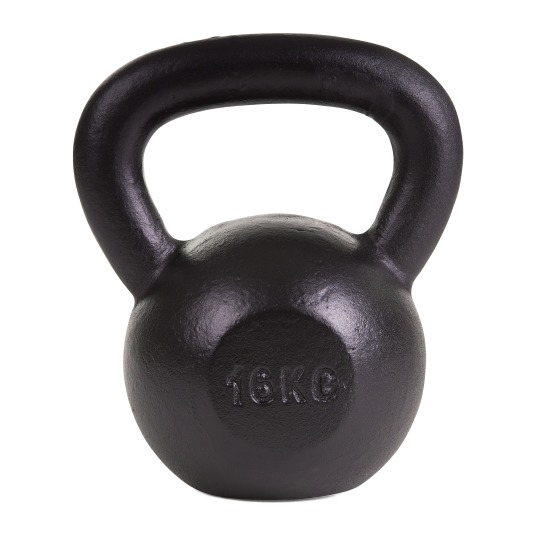 KETTLEBELL 16KG BLACK MAT OPTIMUM 