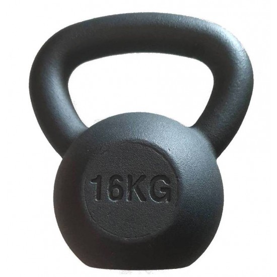 KETTLEBELL 16KG BLACK MAT OPTIMUM 