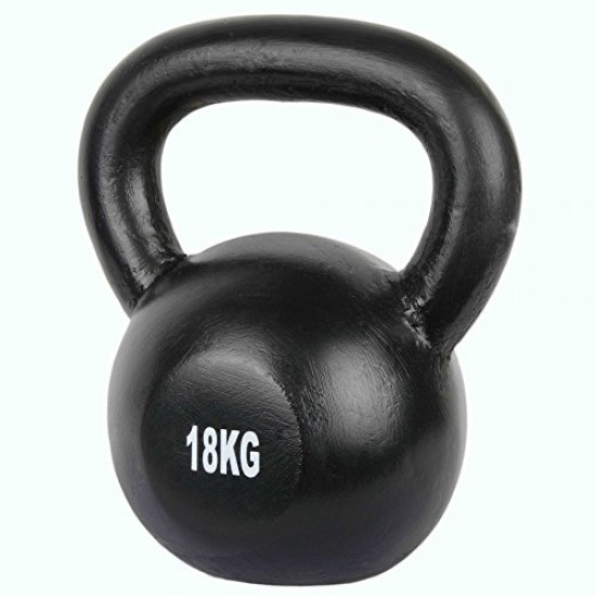 KETTLEBELL 18KG BLACK MAT OPTIMUM 