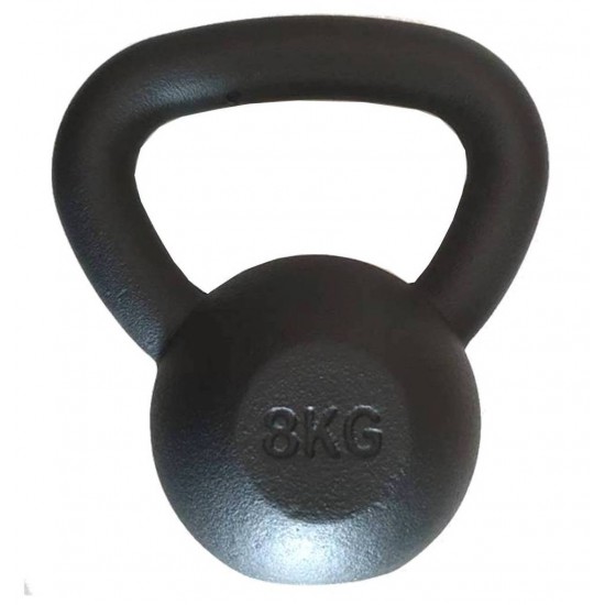 KETTLEBELL 8KG BLACK MAT OPTIMUM 