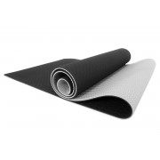 TPE YOGA MAT 183x61x0,6cm (ΜΑΥΡΟ/ΓΚΡΙ) 