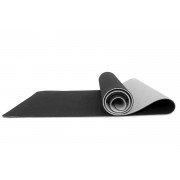 TPE YOGA MAT 183x61x0,6cm (ΜΑΥΡΟ/ΓΚΡΙ) 