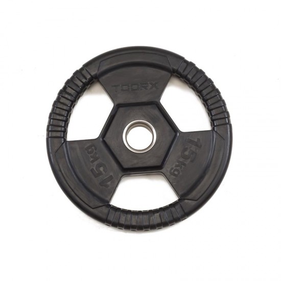 ΔΙΣΚΟΣ ΠΛΑΣΤΙΚΟΣ Φ50 (15,0kg) ΜΕ ΛΑΒΕΣ Toorx  ΔΙΣΚΟΣ ΠΛΑΣΤΙΚΟΣ Φ50 (15,0kg) ΜΕ ΛΑΒΕΣ Toorx