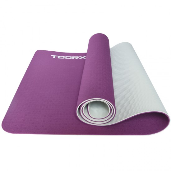 ΣΤΡΩΜΑ (MAT-184) YOGA pearl/burgandy red 183x60X0.6 cm Toorx 