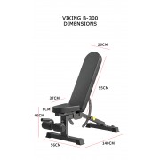 Viking B-300 Πάγκος Γυμναστικής Επικλινής/Κατακλινής 