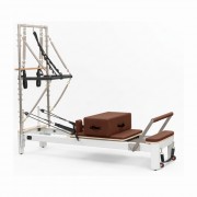 Viking Aluminium Pilates Reformer with Tower, Brown Leather Viking Aluminium Pilates Reformer with Tower, Brown Leather