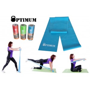 LATEX GYM BAND 250X15CM ΜΠΛΕ (ΣΚΛΗΡΟ) OPTIMUM