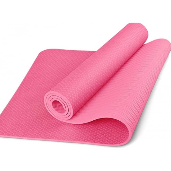 TPE YOGA MAT (ΡΟΖ) 183X61X0,6CM OPTIMUM 