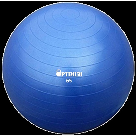 GYM BALL 65CM (ΜΠΛΕ) ANTI-BURST 1100GR OPTIMUM 