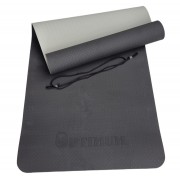 TPE YOGA MAT 183x61x0,6cm (ΜΑΥΡΟ/ΓΚΡΙ) TPE YOGA MAT 183x61x0,6cm (ΜΑΥΡΟ/ΓΚΡΙ)