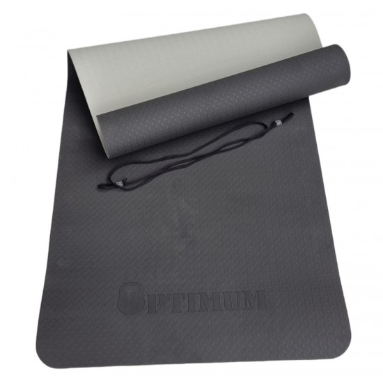 TPE YOGA MAT 183x61x0,6cm (ΜΑΥΡΟ/ΓΚΡΙ) TPE YOGA MAT 183x61x0,6cm (ΜΑΥΡΟ/ΓΚΡΙ)