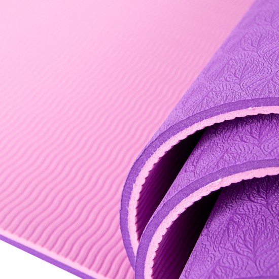 TPE YOGA MAT 183x61x0,6cm (ΜΟΒ/ΡΟΖ) 