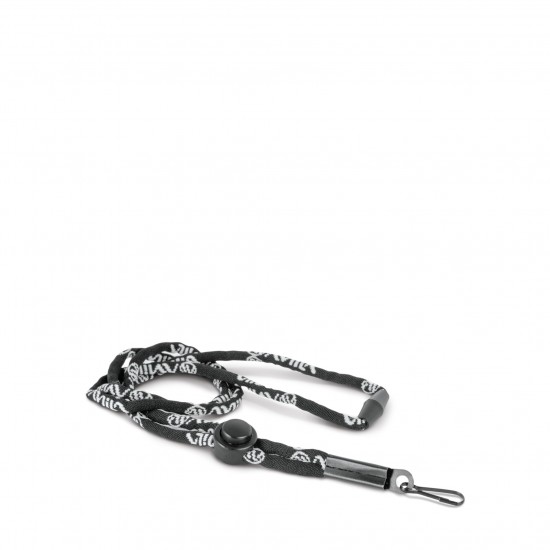 Κορδόνι Ασφαλείας Σφυρίχτρας Whistle Lanyard - Μαύρο 