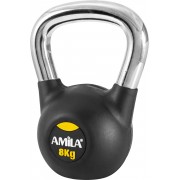 AMILA Kettlebell Rubber Cover Cr Handle 8kg 