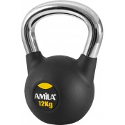 AMILA Kettlebell Rubber Cover Cr Handle 12Kg 