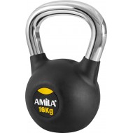 AMILA Kettlebell Rubber Cover Cr Handle 16Kg