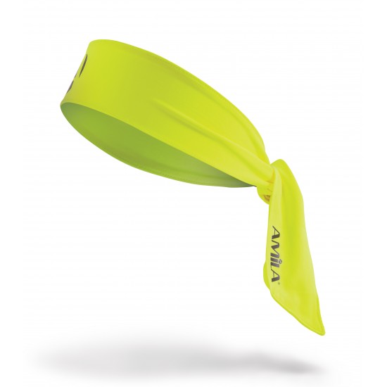 Περιμετώπιο Bandana AMILA Tie Band Lime/Yellow 