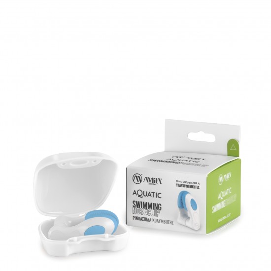 Ρινοασπίδα Κολύμβησης Swimming Noseclip Aquatic – Μπλε / Λευκό 