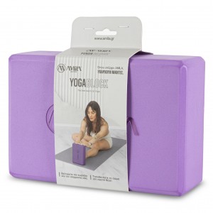 Τούβλο Yoga AMILA Brick Μωβ Τούβλο Yoga AMILA Brick Μωβ