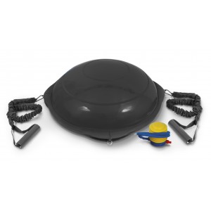 AMILA Balance Ball με Ξύλινη Βάση Mat Black 63cm AMILA Balance Ball με Ξύλινη Βάση Mat Black 63cm