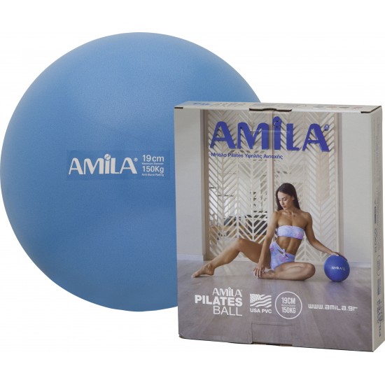 Μπάλα Γυμναστικής AMILA Pilates Ball 19 cm Μπλε 