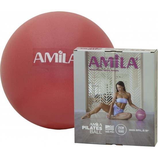 Μπάλα Γυμναστικής AMILA Pilates Ball 25cm Κόκκινη 