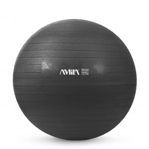 Μπάλα Γυμναστικής AMILA GYMBALL 55cm Μαύρη Bulk