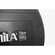 Μπάλα Γυμναστικής AMILA GYMBALL 75cm Μαύρη Bulk 