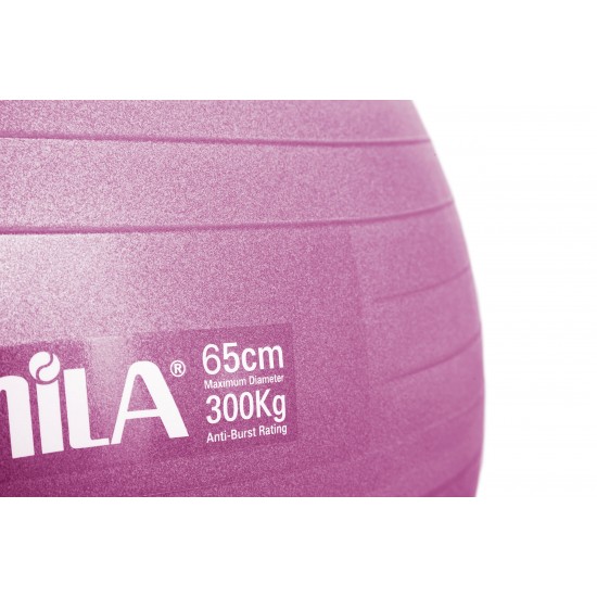 Μπάλα Γυμναστικής AMILA GYMBALL 65cm Ροζ Bulk 