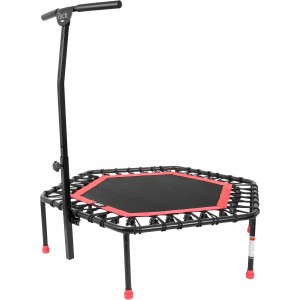 Εξάγωνο Τραμπολίνο με Λαβή Στήριξης Ροζ