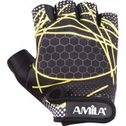 Γάντια Άρσης Βαρών AMILA Amara Lycra Κίτρινο XXL 