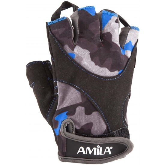 Γάντια Άρσης Βαρών AMILA Amara Lycra CamoBlue M 