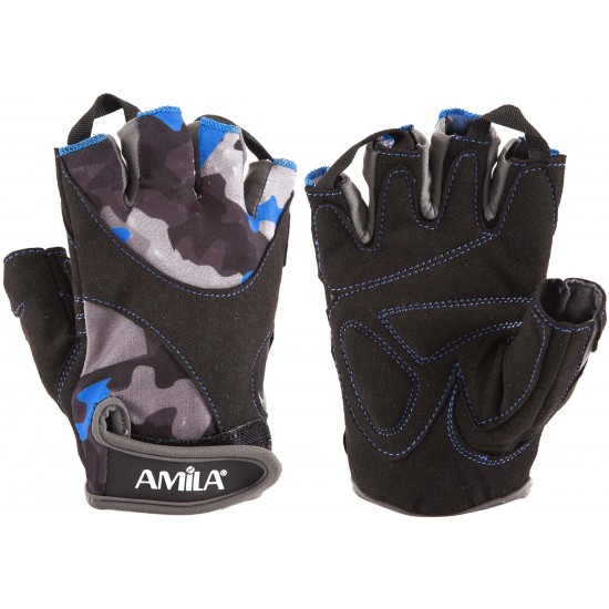 Γάντια Άρσης Βαρών AMILA Amara Lycra CamoBlue L 