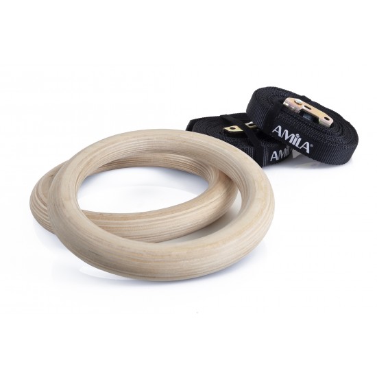 Κρίκοι γυμναστικής AMILA WOOD Gymnastics Rings 