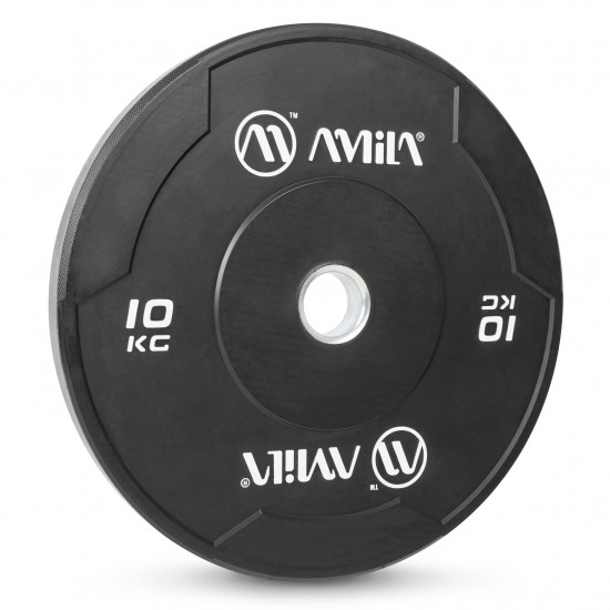 Δίσκος AMILA Black W Bumper Slim 50mm 10Kg Δίσκος AMILA Black W Bumper Slim 50mm 10Kg