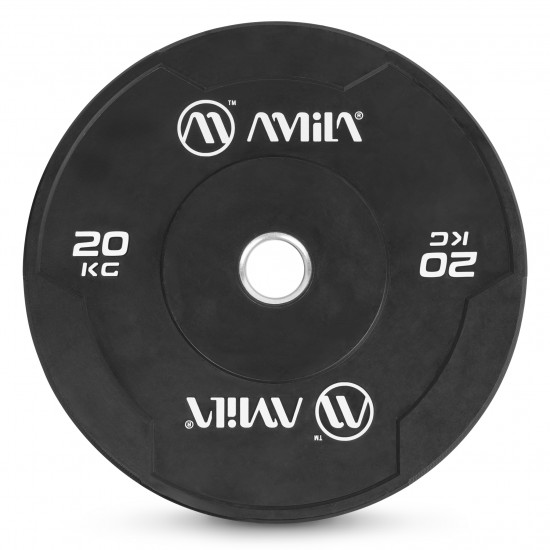 Δίσκος AMILA Black W Bumper Slim 50mm 20Kg Δίσκος AMILA Black W Bumper Slim 50mm 20Kg