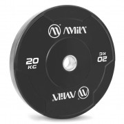 Δίσκος AMILA Black W Bumper Slim 50mm 20Kg Δίσκος AMILA Black W Bumper Slim 50mm 20Kg