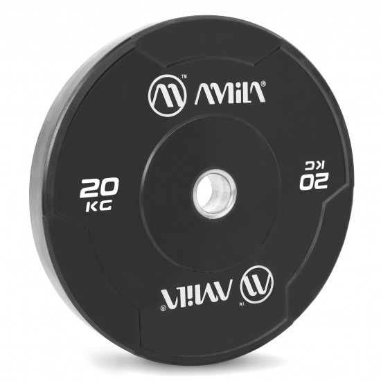 Δίσκος AMILA Black W Bumper Slim 50mm 20Kg Δίσκος AMILA Black W Bumper Slim 50mm 20Kg