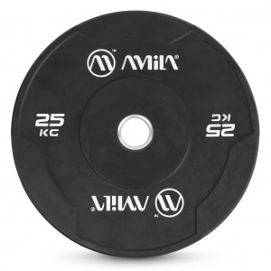 Δίσκος AMILA Black W Bumper Slim 50mm 25Kg Δίσκος AMILA Black W Bumper Slim 50mm 25Kg