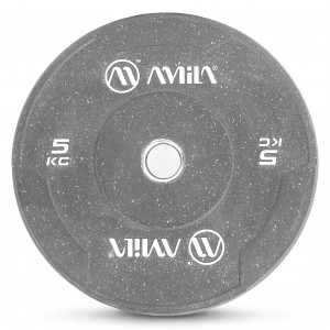 Δίσκος Color Bumper Plate Slim 50 mm 5 kg – Γκρι
