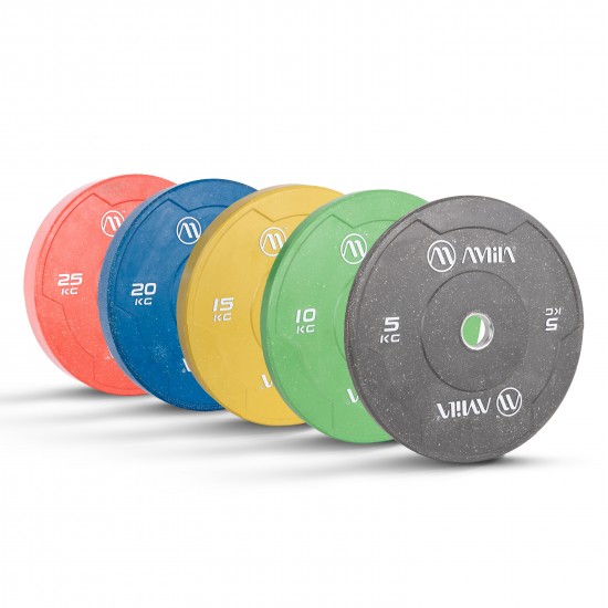 Δίσκος Color Bumper Plate Slim 50 mm 5 kg – Γκρι Δίσκος Color Bumper Plate Slim 50 mm 5 kg – Γκρι