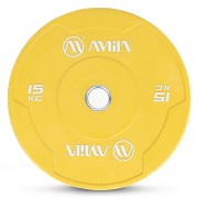 Δίσκος Color Bumper Plate Slim 50 mm 15 kg – Κίτρινο 
