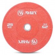 Δίσκος Color Bumper Plate Slim 50 mm 25 kg – Κόκκινο 