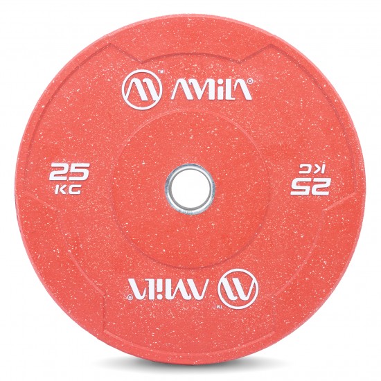 Δίσκος Color Bumper Plate Slim 50 mm 25 kg – Κόκκινο 