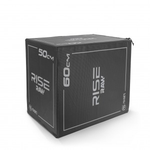Πλειομετρικό Κουτί Plyo Box Raw Rise 40x50x60 cm - Μαύρο