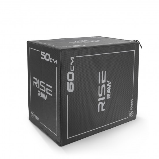 Πλειομετρικό Κουτί Plyo Box Raw Rise 40x50x60 cm - Μαύρο 