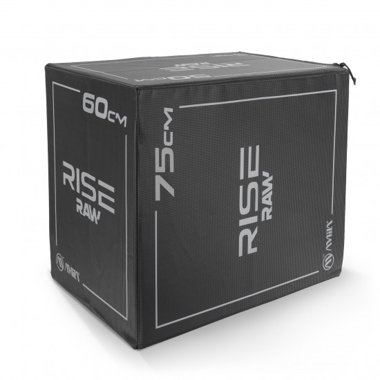 Πλειομετρικό Κουτί Plyo Box Raw Rise 50x60x75 cm - Μαύρο 