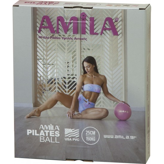 Μπάλα Γυμναστικής AMILA Pilates Ball 25cm Ροζ 