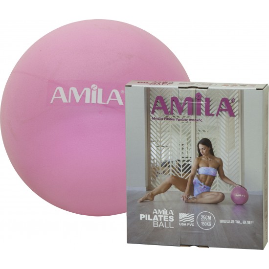 Μπάλα Γυμναστικής AMILA Pilates Ball 25cm Ροζ 